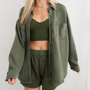 AERIE LUMBERJANE FLEECE SHIRT